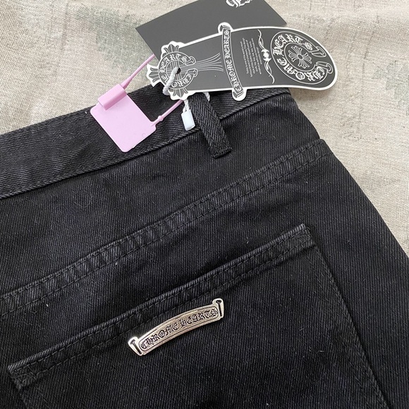 Chrome Hearts Patch Cross Washed Black Jeans Mens Size 32 - Picture 7 of 8